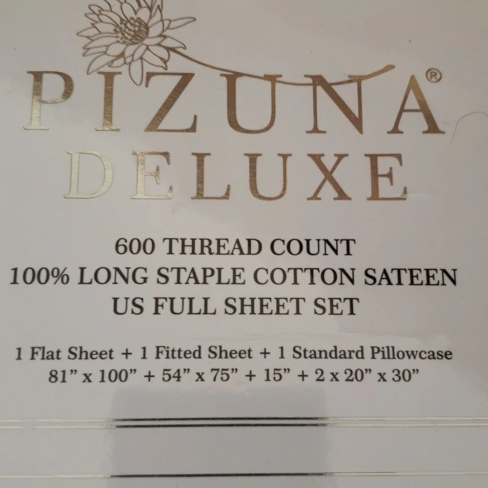 Pizuna Deluxe NWT Sateen Sheet Set